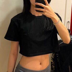 Classic Black Women's Crop Top